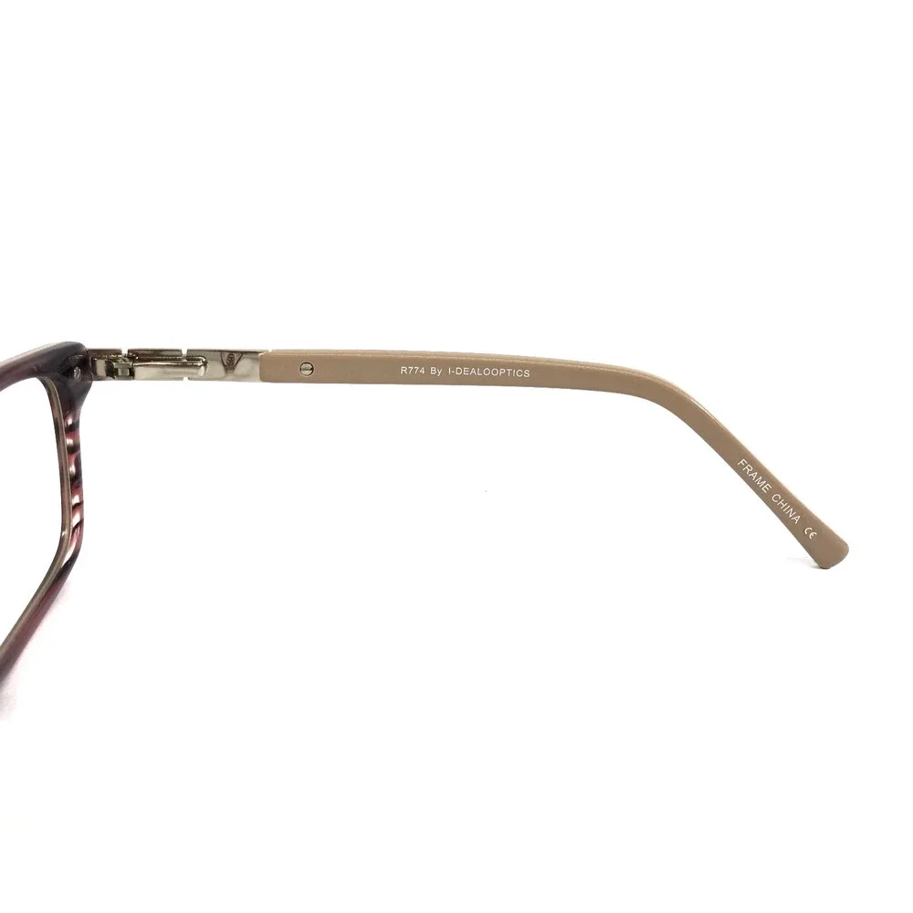 Reflections Eyeglasses Frames R774 ROSE Pink Beige Rectangle Full Rim 53-15-135